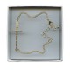 Crystal Cross Gold Plated Bracelet with Gift Box