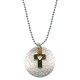 2 Tone Cross Necklace with Gift Box