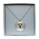 2 Tone Cross Necklace with Gift Box