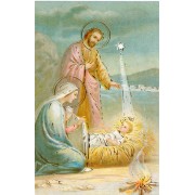 Nativity Holy Card with Gold Foil