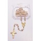 Imitation Pearl Rosary Gold Plated Boxed