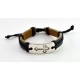 Adjustable Leather Bracelet - Black Colour