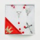 Confirmation Gift Set with Rosary and Lapel Pin