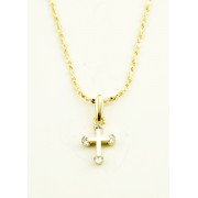 Pendent Cross Gold Plated + Chain