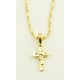 Gold Plated Cross Pendant + Chain