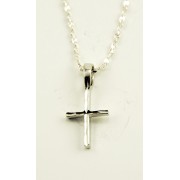 Silver Plated Cross Pendant with Chain