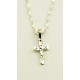 Silver Plated Cross Pendant + Chain