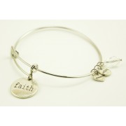 Silver Plated Bracelet with Dangling Charms