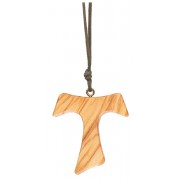 Olive Wood Tau Cross