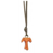 Olive Wood Tau Crucifix