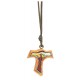Olive Wood Tau Cross with Resin 3 Hands Inlay
