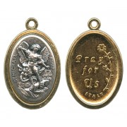 St.Michael / Pray for Us Oval Medal
