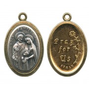 The Holy Family / Pray for Us Oval Medal