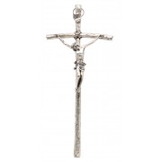 Pewter Crucifix Pewter Corpus Silver Plated 29cm - 11"