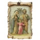 Holy Family Raised Scroll Plaque cm.10x15 - 4"x6"