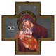 Croix de la mère et de l'enfant en bois massif cm.15x15 - 6 "x 6"