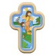 Cruz de Jesús con los niños con marco de madera cm.10x14.5 - 4 "x 5 3/4"