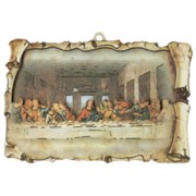 The Last Supper Raised Scroll Plaque cm.10x15 - 4"x6"