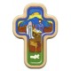 Croix de la Nativité avec cadre en bois cm.10x14.5 - 4 "x5 3/4"