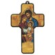 Holy Family Wood Laminated Cross cm.13x9 - 5"x 31/2"