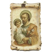 St.Joseph Scroll Plaque cm.10x15 - 4"x6"