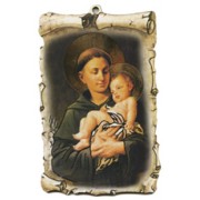 St.Anthony Scroll Plaque cm.10x15 - 4"x6"