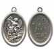 St.Michael Oval Oxidized Medal mm.22 - 7/8"