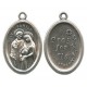 Holy Family Oval Oxidized Medal mm.22 - 7/8"