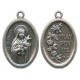 St.Therese Oval Oxidized Medal mm.22 - 7/8"