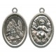 Guardian Angel/ Baby Jesus Oval Oxidized Medal mm.22 - 7/8"