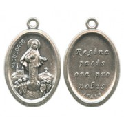 Medugorje Latin Oval Oxidized Medal mm.22 - 7/8"