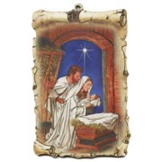 Nativity Raised Scroll Plaque cm.10x15 - 4"x6"