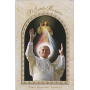 Pope John Paul II The Holy Rosary Book Italian Text cm.9.5x15.5 - 3 3/4"x 6"