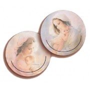 Mother and Child 3D Bi-Dimensional Round Bookmark cm.7 - 2 3/4"