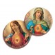 Sacred Heart of Jesus/ Immaculate Heart of Mary 3D Bi-Dimensional Round Bookmark cm.7 - 2 3/4"