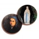 Lourdes and St.Bernadette 3D Bi-Dimensional Round Bookmark cm.7 - 2 3/4
