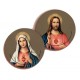 Sacred Heart of Jesus/ Immaculate Heart of Mary 3D Bi-Dimensional Round Bookmark cm.7 - 2 3/4"