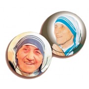 Mother Theresa 3D Bi-Dimensional Round Bookmark cm.7 - 2 3/4"
