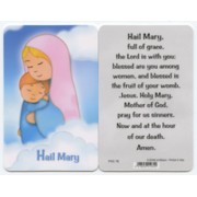 Hail Mary English PVC Prayer Card cm.5x8.5 - 2"x3 1/2"