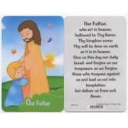 Our Father English PVC Prayer Card cm.5x8.5 - 2"x3 1/2"