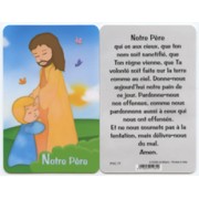 Our Father French PVC Prayer Card cm.5x8.5 - 2"x3 1/2"