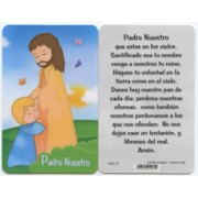 Our Father Spanish PVC Prayer Card cm.5x8.5 - 2"x3 1/2"