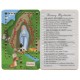 Carte de prière avec les mystères du rosaire à Lourdes en anglais cm.5x8.5 - 2 "x3 1/2"