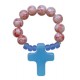 Glass Bead Decade Rosary Pink mm.6