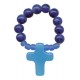 Glass Bead Decade Rosary Cobalt Blue mm.6