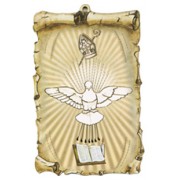 Holy Spirit Scroll Plaque cm.10x15 - 4"x6"