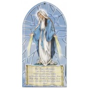 Miraculous/ Hail Mary Prayer Plaque English cm.10x20 - 4"x8"