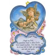 Prayer to Guardian Angel Plaque cm.10x15 - 4" x 6" English Text