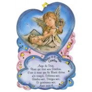 Prayer to Guardian Angel Plaque cm.10x15 - 4" x 6" French Text