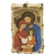 Icon Holy Family Scroll Plaque cm.10x15 - 4"x6"
